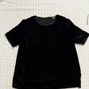 Dalia Black Velvet Blouse